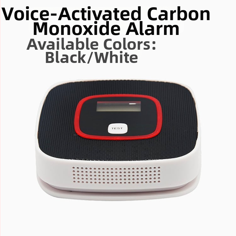 Domáci detektor oxidu uhoľnatého, bezdrôtový CO detektor, model D-616, 180° detekcia, hlasové a svetelné upozornenie, na stenu