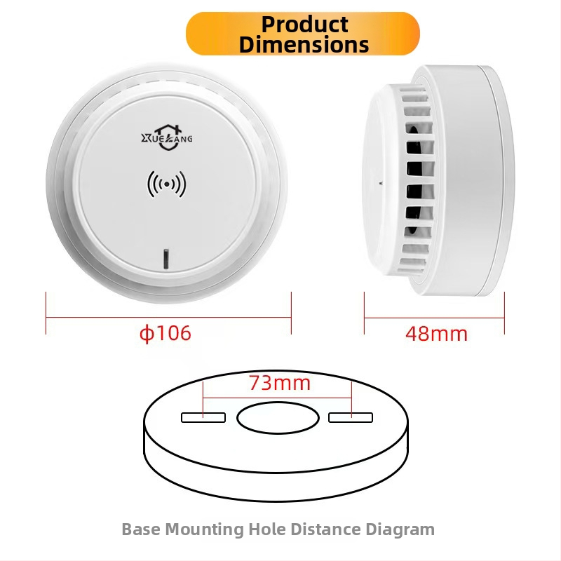Gásový alarm XL-202 pre zemný plyn a LPG, 360° detekcia, montáž na strop, káblové pripojenie, napájanie 12VDC–220VAC, zvukovo-svetelný alarm