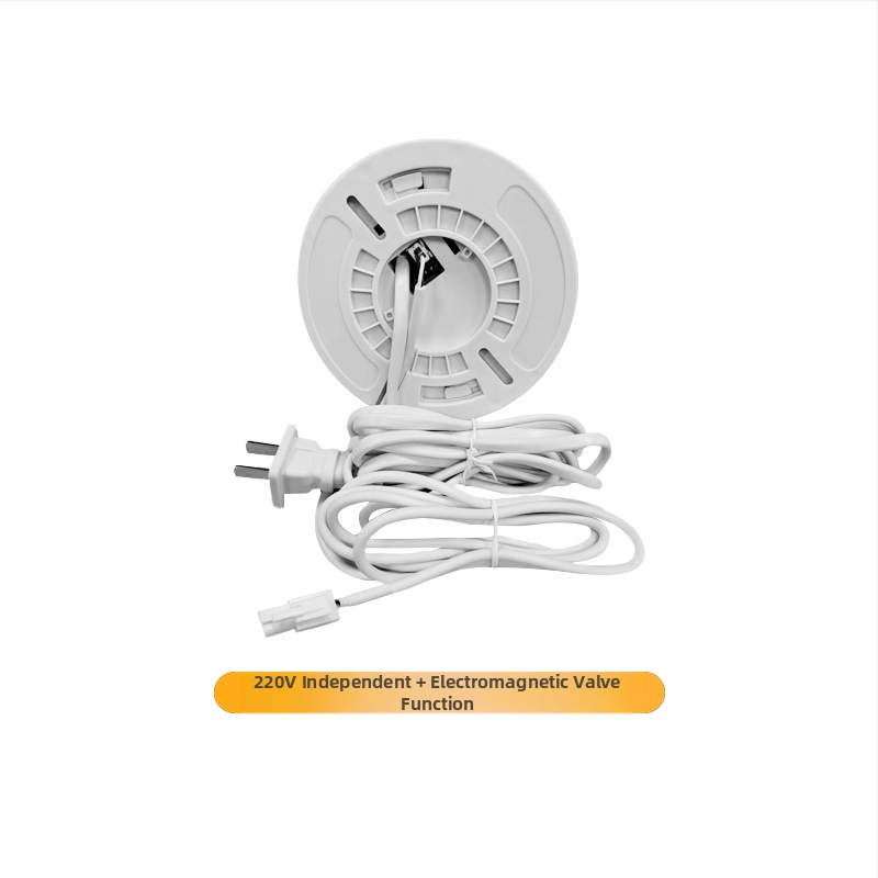 Gásový alarm XL-202 pre zemný plyn a LPG, 360° detekcia, montáž na strop, káblové pripojenie, napájanie 12VDC–220VAC, zvukovo-svetelný alarm