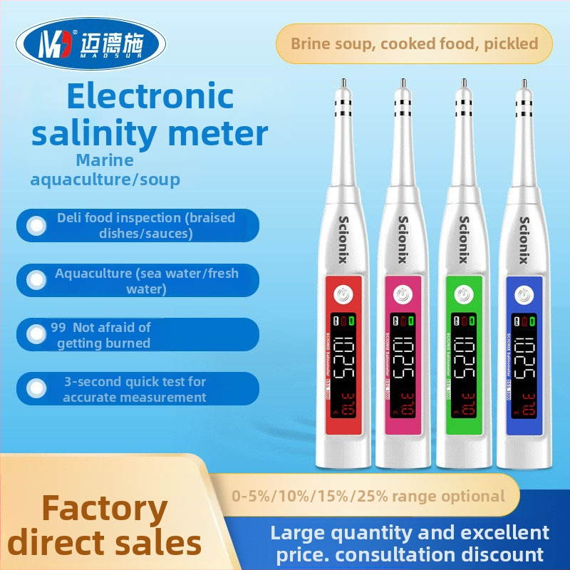 Scionix Digitálny Refraktometer Slanosti, rozsah 0-50%, vysoká presnosť, Elektronický Merací Prístroj Slanosti