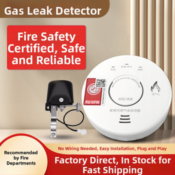 Detektor plynového alarmu pre kuchyňu – model JT-LZ-3952, automatické vypnutie elektromagnetickým ventilom