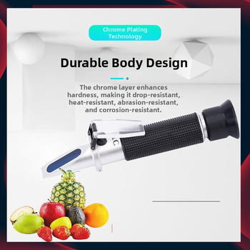 Refraktometru de înaltă precizie pentru conținutul de zahăr și sare, ATC compensare automată a temperaturii, prismă de înaltă definiție (Măsoară conținutul de zahăr și sare; ATC; prismă de înaltă definiție)