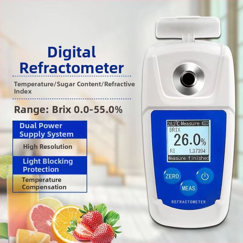 Φορητός Διαθλασίμετρο Ζάχαρης (0–55; οθόνη LCD; ανάλυση 0.001; TD-A)