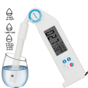 Refraktometru digital pentru salinitatea apei de mare, Kelilong SA-1017, interval 0–20, greutate 95 g (model SA-1017, interval 0–20, greutate 95 g, pentru apă de mare)