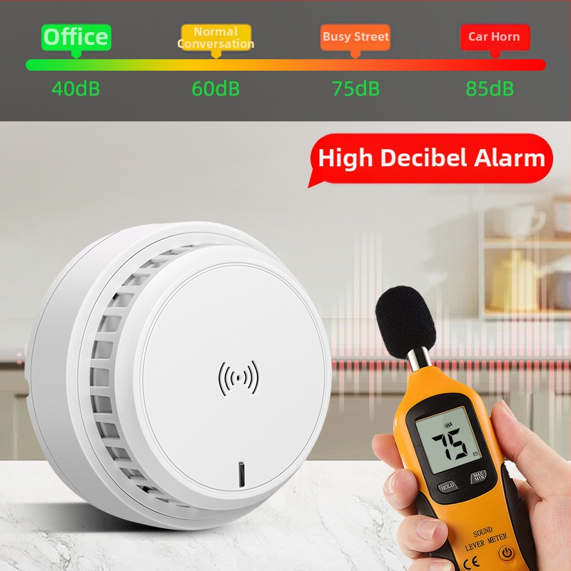 Domový detektor plynového alarmu, stropný montáž, sieťový, 12V, 360° detekcia, dosah 20–30 m, zvukovo-svetelný alarm, HC-202