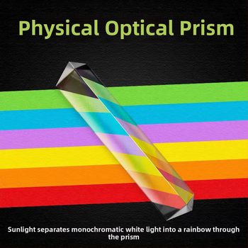 Výchovný optický set pre deti — dúhové sedemfarebné svetlo, trojuholníková prizma, refrakčná šošovka