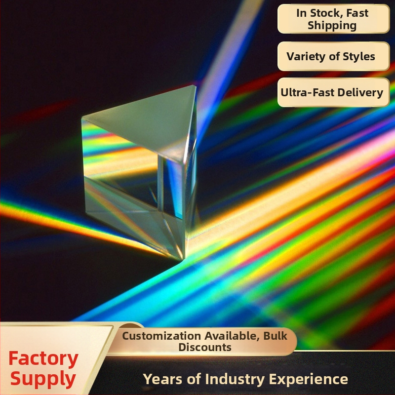 Výchovný optický set pre deti — dúhové sedemfarebné svetlo, trojuholníková prizma, refrakčná šošovka