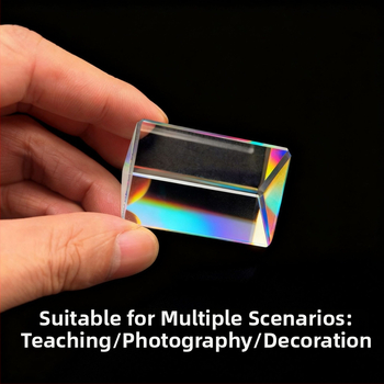 K9 optické sklo, trojuholníkový hranol pre demonštrácie refrakcie, vzdelávací nástroj pre optické prístroje