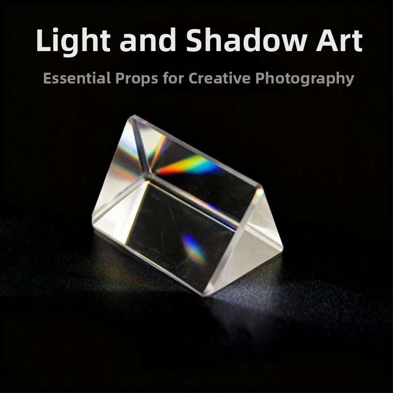 K9 optické sklo, trojuholníkový hranol pre demonštrácie refrakcie, vzdelávací nástroj pre optické prístroje