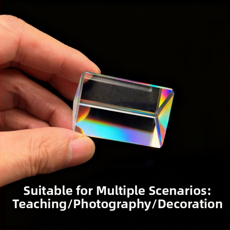K9 optické sklo, trojuholníkový hranol pre demonštrácie refrakcie, vzdelávací nástroj pre optické prístroje