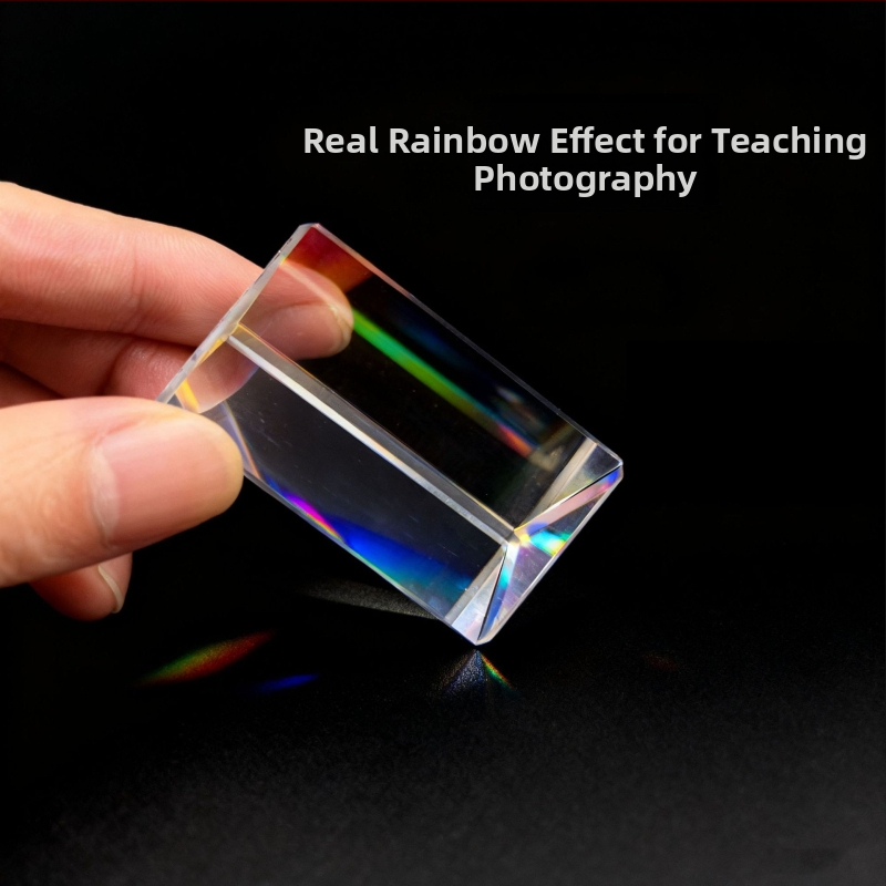 K9 optické sklo, trojuholníkový hranol pre demonštrácie refrakcie, vzdelávací nástroj pre optické prístroje