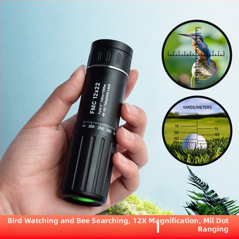 12x nagyítású monocular célzó keresztes távolságmérővel, taktikai, magas precíziós snipers monokulár