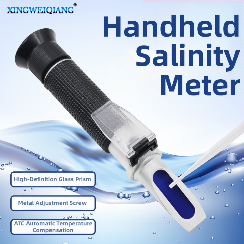 Kézben tartható sószint-mérő tengervízhez, akvakultúrához és élelmiszer-feldolgozáshoz; Márka Xing wei qiang; Refraktométer és hidrométer