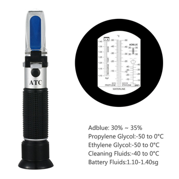 Automobilski refraktometar za mjerenje točke smrzavanja antifriza (-50 do 0 °C, model THE01512B, antifriz na bazi ureje)