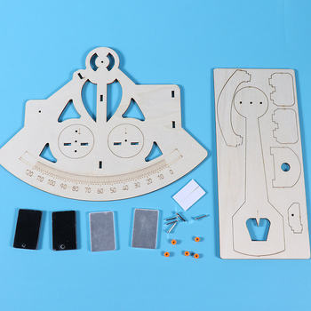 Joc educațional de fizică: model de instrument de măsurare naval bazat pe refracție, din lemn, DIY, multifuncțional, pentru 7–14 ani
