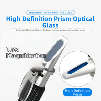 Fotoelektronikus hordozható refraktométer antifagyasztási pont vizsgálatához — Sugar meter antifreeze freezing point tester; tartományok: cukor 0-50, só 0-100, fagyáspont 0-50, tej 0-20