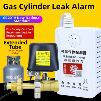 Plynový alarmový detektor GB2019, 220V, akusticko-optický alarm, nástenná montáž