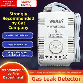 Rögzített telepítésű gázszivárgás-figyelő készülék otthoni és kereskedelmi konyhákhoz (természetes gáz CH4; 6% LEL; 220V; gyúlékony gázok)