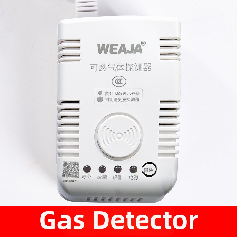 Rögzített telepítésű gázszivárgás-figyelő készülék otthoni és kereskedelmi konyhákhoz (természetes gáz CH4; 6% LEL; 220V; gyúlékony gázok)