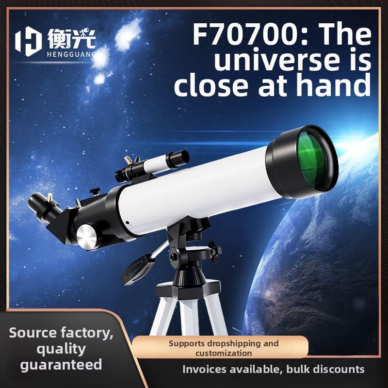 F70700 kettős használatú csillagászati távcső nagyítású a tájnézéshez, Hold megfigyeléséhez és fényképezéshez