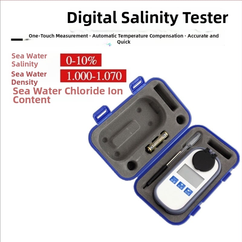 Дигитален измерител за соленост на морска вода – тестер за специфична тежест, рефрактометър, оборудване за морски аквариуми (пластмаса)