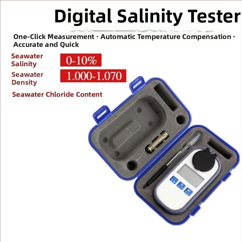 Дигитален измерител за соленост на морска вода – тестер за специфична тежест, рефрактометър, оборудване за морски аквариуми (пластмаса)