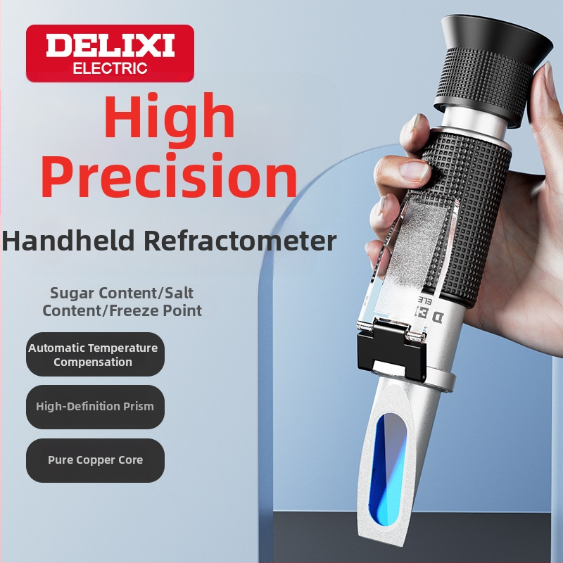 Delixi DLX-ARH100 prenosný refraktometer na meranie slanosti a koncentrácie morskej vody, určený pre potravinárske aplikácie