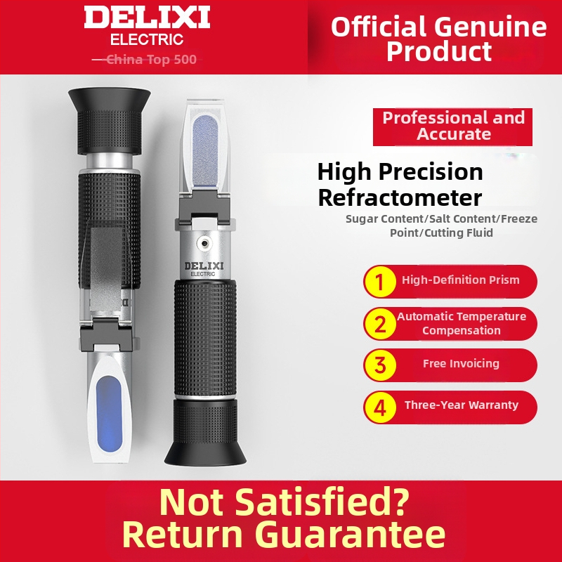 Delixi DLX-ARH100 prenosný refraktometer na meranie slanosti a koncentrácie morskej vody, určený pre potravinárske aplikácie