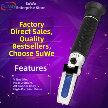 Abbe refraktometer na meranie cukru v ovocných šťavách, sójovom mlieku a mede; rozsah merania 0-90% Brix; model 0-90%