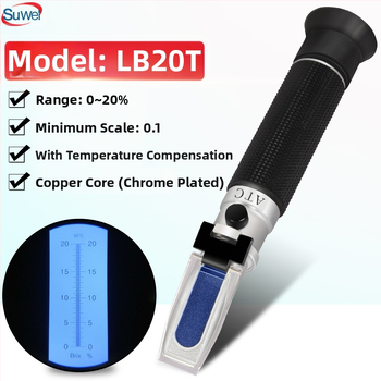 Abbe refraktometer na meranie cukru v ovocných šťavách, sójovom mlieku a mede; rozsah merania 0-90% Brix; model 0-90%