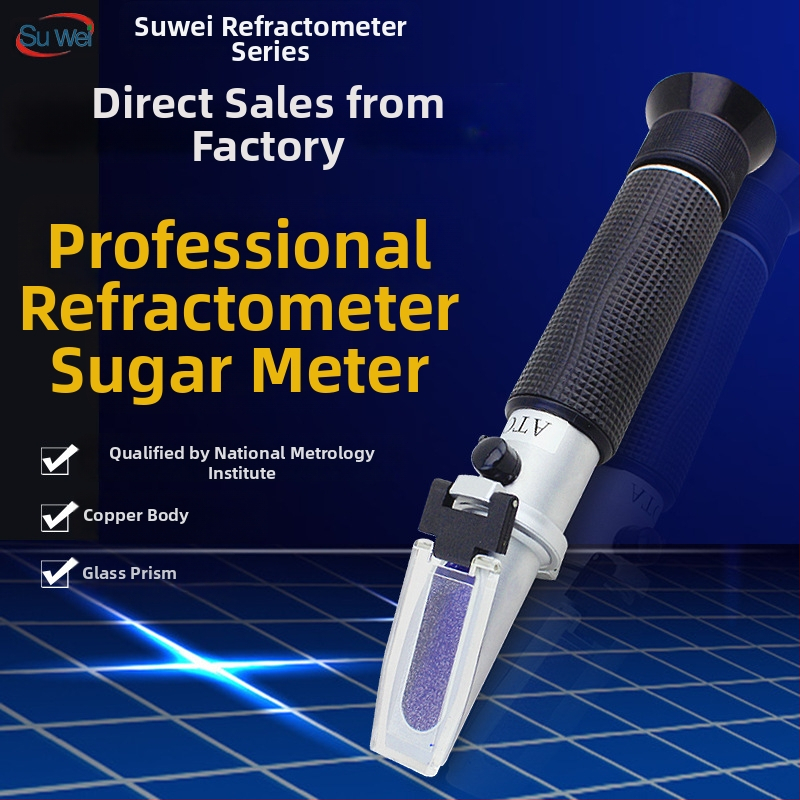 Abbe refraktometer na meranie cukru v ovocných šťavách, sójovom mlieku a mede; rozsah merania 0-90% Brix; model 0-90%