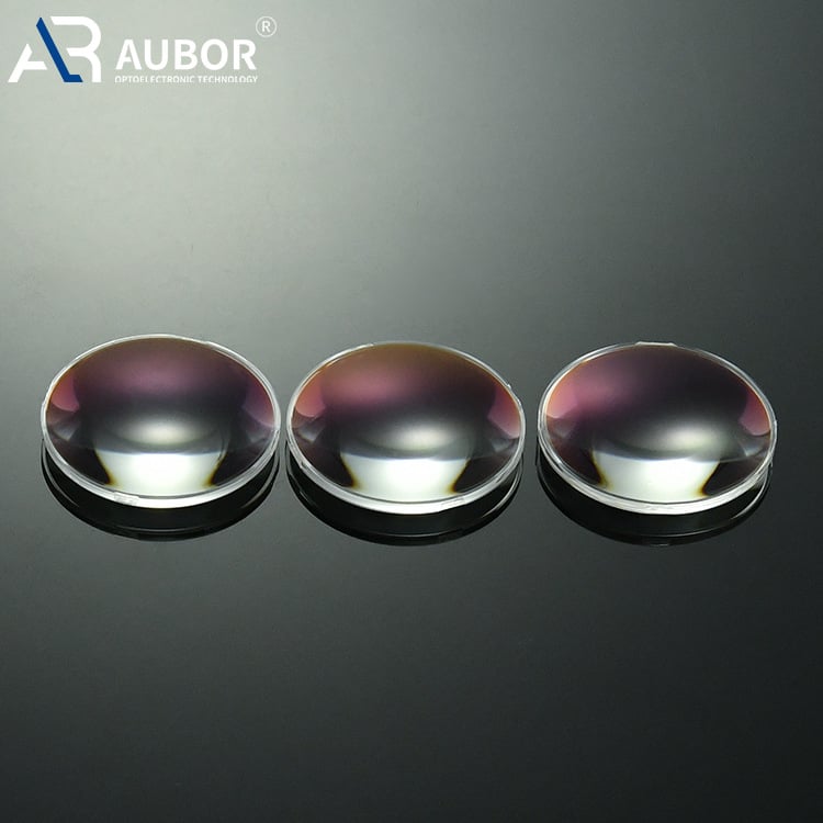 Lentilă VR, design bikonvex, material PMMA/PC, Aubor optoelectronics, pentru aplicații în aviație, medicină, militară și domeniul optic