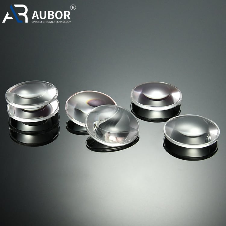 Lentilă VR, design bikonvex, material PMMA/PC, Aubor optoelectronics, pentru aplicații în aviație, medicină, militară și domeniul optic