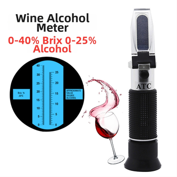 Prenosný refraktometer na víno, tester cukru a alkoholu, model LZ019, Le Pat, rozsah 0-40% cukru / 0-25% alkoholu