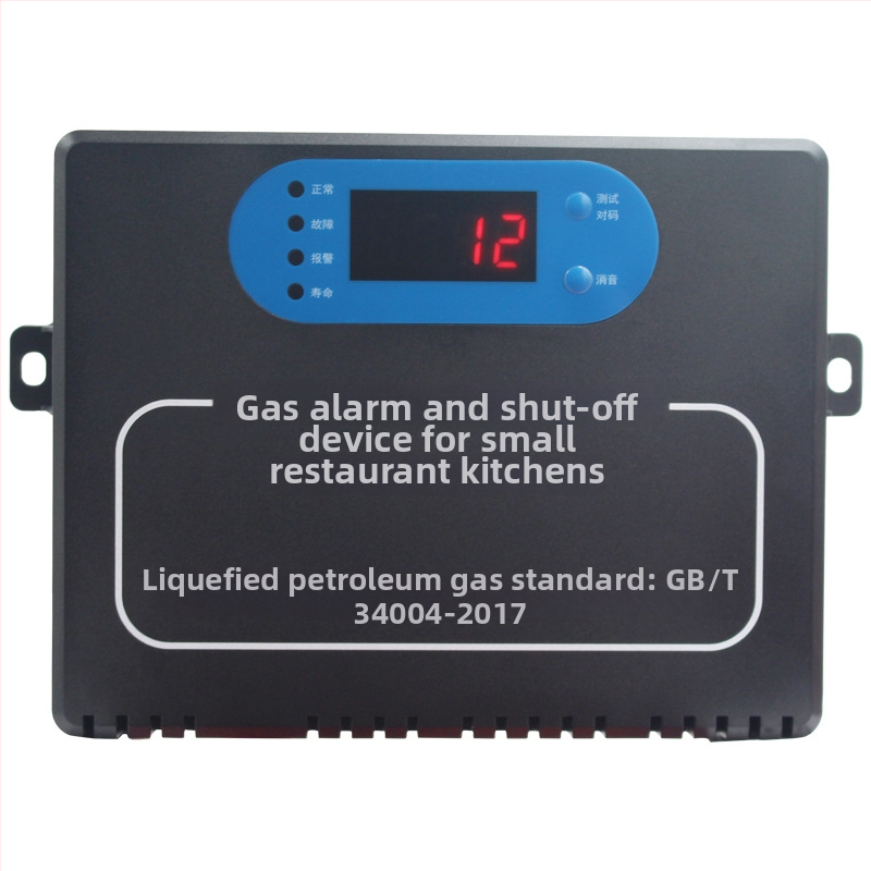 Alarmă de gaze pentru gaze combustibile – 12–24 VDC, curent de alarmă 0,8 A, rază de detecție 1,5 m, Model: Alarmă mică pentru bucătării de restaurante