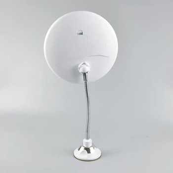 10×-es nagyítású LED sminktükör rugalmas hosszú nyakkal és 360°-os forgással