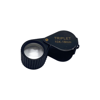 10x Φορητός Πτυσσόμενος Μεταλλικός Μεγεθυντικός Φακός για Κοσμήματα και Αντίκες, Μη Ολισθηρή Λαβή