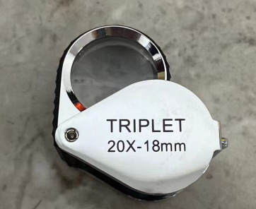 10x Φορητός Πτυσσόμενος Μεταλλικός Μεγεθυντικός Φακός για Κοσμήματα και Αντίκες, Μη Ολισθηρή Λαβή