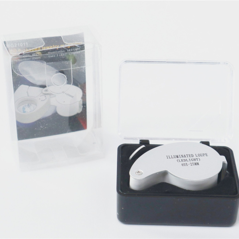Sklopiva lupa s LED svjetlom za inspekciju nakita, HD, 45×25 mm, MG21011