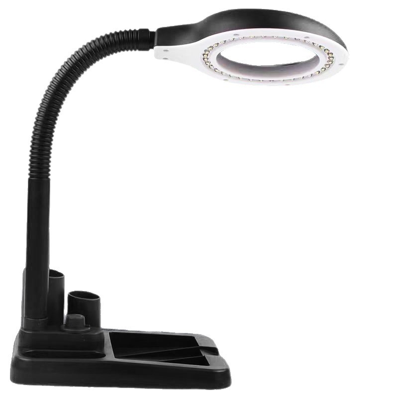 Stolna lampa s LED osvjetljenjem i povećalom za popravke mobitela, elektroniku, ploče i procjenu nakita