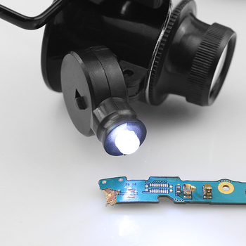 Binokularni povećivač za glavu s LED rasvjetom, 20x, za identifikaciju nakita i inspekciju PCB pločica