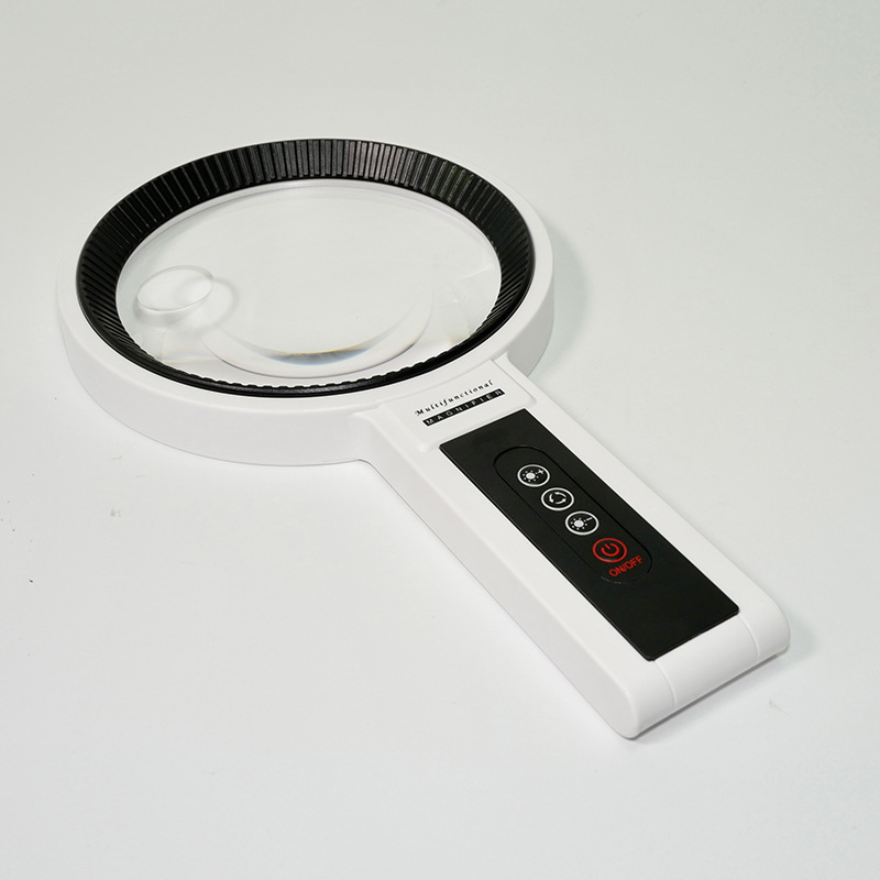 Nova ručna i stolna lupa s velikim 138 mm lećom, 34 LED rasvjetom, punjiva, podesiva jačina svjetla za čitanje