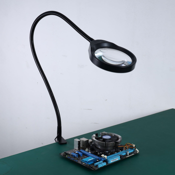 PD-032AL klips stolna lupa sa LED svjetlom, višenamjenska lampa za zavarivanje i održavanje, 10x povećanje