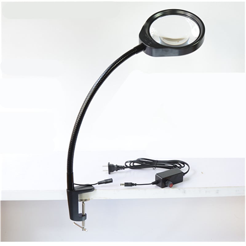 PD-032AL klips stolna lupa sa LED svjetlom, višenamjenska lampa za zavarivanje i održavanje, 10x povećanje