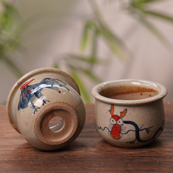 Keramička saksija za sukulente, ručno oslikana, prozračna, pogodna za zidnu montažu, stolnu ili viseću upotrebu, kineskog stila