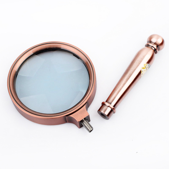 BIJIA Bronze Magnifier — Retro metalna ručna lupa za čitanje s optičkim staklom