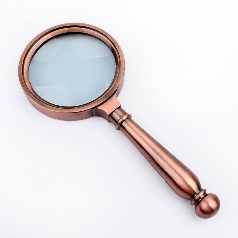 BIJIA Bronze Magnifier — Retro metalna ručna lupa za čitanje s optičkim staklom