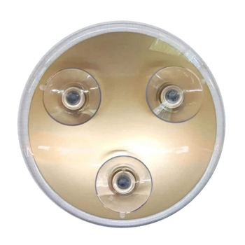 Sminktükör szívófejes rögzítéssel, 10x–30x nagyítás, akril keret, üveg lencse, fürdőszobai használatra