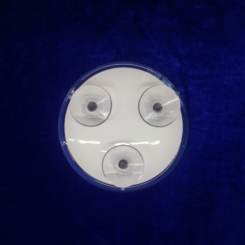 Sminktükör szívófejes rögzítéssel, 10x–30x nagyítás, akril keret, üveg lencse, fürdőszobai használatra