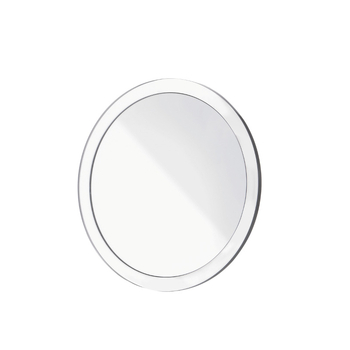 Kozmetičko ogledalo za kupaonicu s 15x povećanjem, okvir od akrila, montaža vakuumskom čašicom bez bušenja, srebrno ogledalo